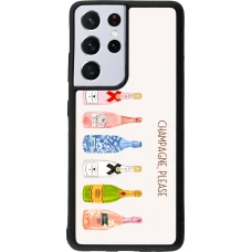 Samsung Galaxy S21 Ultra 5G Case Hülle - Silikon schwarz Champagne Please