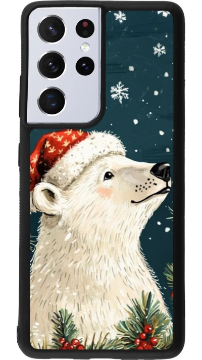 Samsung Galaxy S21 Ultra 5G Case Hülle - Silikon schwarz Christmas 25 Bear
