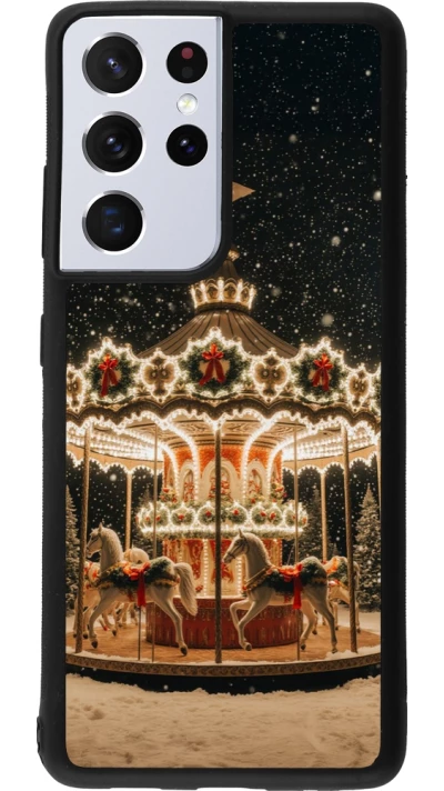 Samsung Galaxy S21 Ultra 5G Case Hülle - Silikon schwarz Christmas 25 Carousel