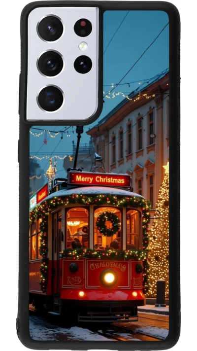 Samsung Galaxy S21 Ultra 5G Case Hülle - Silikon schwarz Christmas 25 Xmas Train