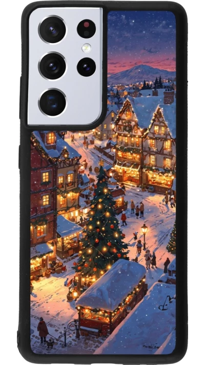 Samsung Galaxy S21 Ultra 5G Case Hülle - Silikon schwarz Christmas 25 Xmas Village