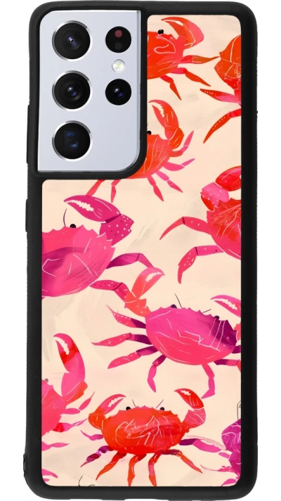 Samsung Galaxy S21 Ultra 5G Case Hülle - Silikon schwarz Crabs Paint