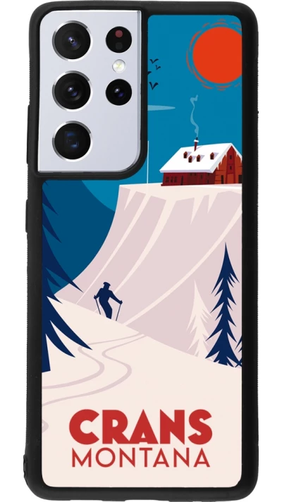 Samsung Galaxy S21 Ultra 5G Case Hülle - Silikon schwarz Crans-Montana Cabane