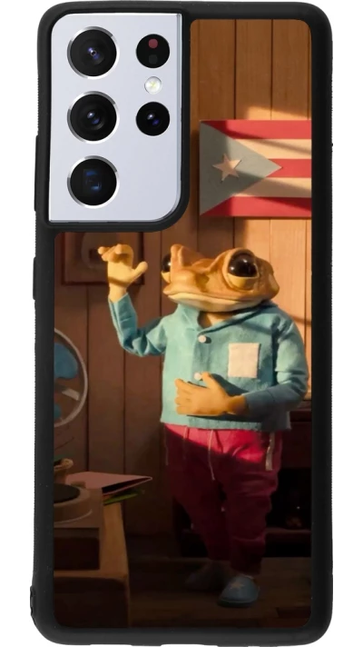 Samsung Galaxy S21 Ultra 5G Case Hülle - Silikon schwarz Dancing frog DTMF