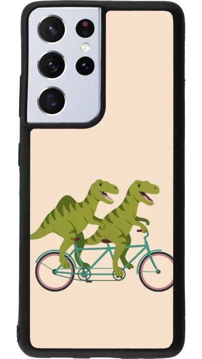 Samsung Galaxy S21 Ultra 5G Case Hülle - Silikon schwarz Dinosaurs on bikes 2026