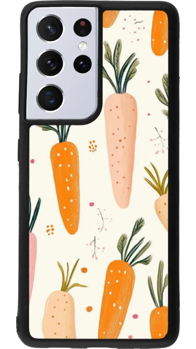 Samsung Galaxy S21 Ultra 5G Case Hülle - Silikon schwarz Easter 2026 Illustration carrots