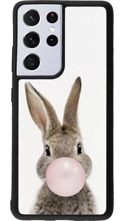 Samsung Galaxy S21 Ultra 5G Case Hülle - Silikon schwarz Easter 2023 bubble gum bunny