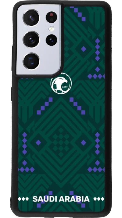 Samsung Galaxy S21 Ultra 5G Case Hülle - Silikon schwarz Saudi Arabien 2026 personalisierbares Fussballtrikot
