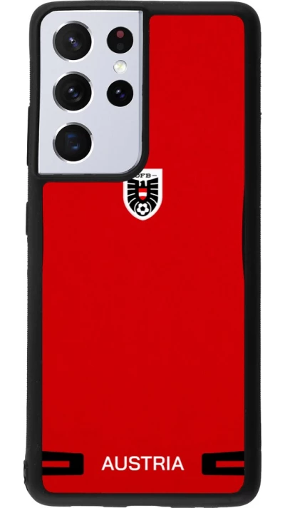 Samsung Galaxy S21 Ultra 5G Case Hülle - Silikon schwarz O?sterreich 2026 personalisierbares Fussballtrikot