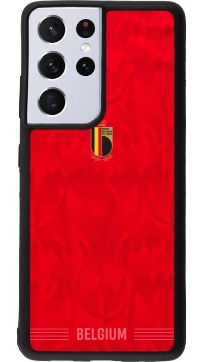 Samsung Galaxy S21 Ultra 5G Case Hülle - Silikon schwarz Belgien 2026 personalisierbares Fussballtrikot
