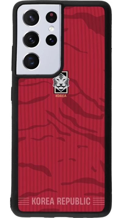 Samsung Galaxy S21 Ultra 5G Case Hülle - Silikon schwarz Südkorea 2026 personalisierbares Fussballtrikot
