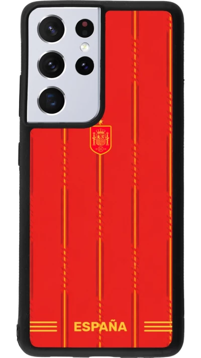 Samsung Galaxy S21 Ultra 5G Case Hülle - Silikon schwarz Spanien 2026 personalisierbares Fussballtrikot