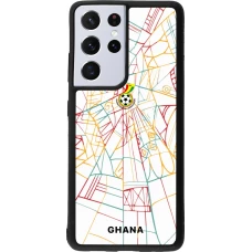 Samsung Galaxy S21 Ultra 5G Case Hülle - Silikon schwarz Ghana 2026 personalisierbares Fussballtrikot