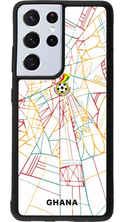 Samsung Galaxy S21 Ultra 5G Case Hülle - Silikon schwarz Ghana 2026 personalisierbares Fussballtrikot