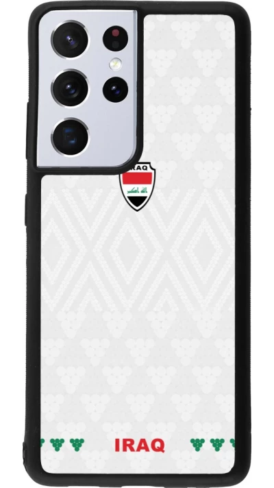 Samsung Galaxy S21 Ultra 5G Case Hülle - Silikon schwarz Irak 2026 personalisierbares Fussballtrikot