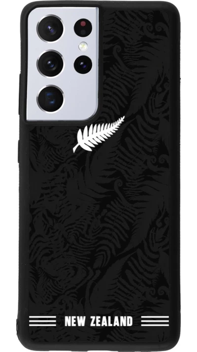 Samsung Galaxy S21 Ultra 5G Case Hülle - Silikon schwarz Neuseeland 2026 personalisierbares Fussballtrikot