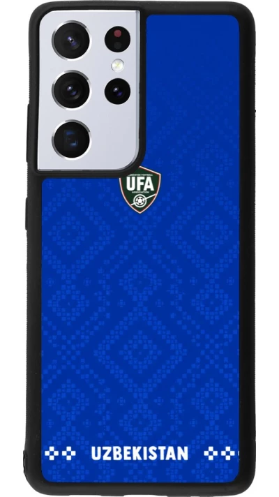 Samsung Galaxy S21 Ultra 5G Case Hülle - Silikon schwarz Usbekistan 2026 personalisierbares Fussballtrikot