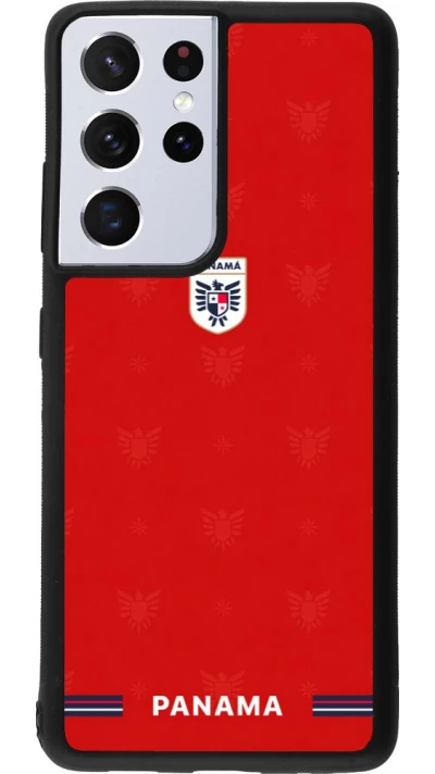 Samsung Galaxy S21 Ultra 5G Case Hülle - Silikon schwarz Panama 2026 personalisierbares Fussballtrikot