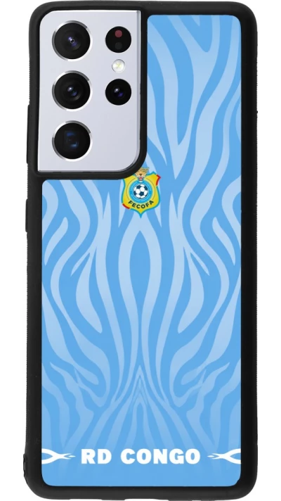 Samsung Galaxy S21 Ultra 5G Case Hülle - Silikon schwarz Demokratische Republik Kongo 2026 personalisierbares Fussballtrikot
