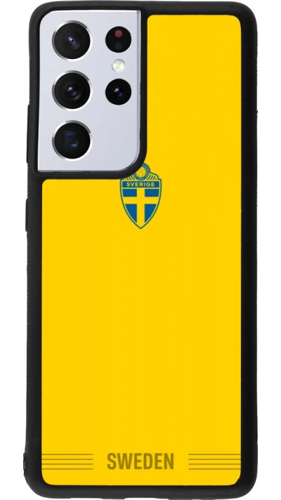 Samsung Galaxy S21 Ultra 5G Case Hülle - Silikon schwarz Schweden 2026 personalisierbares Fussballtrikot
