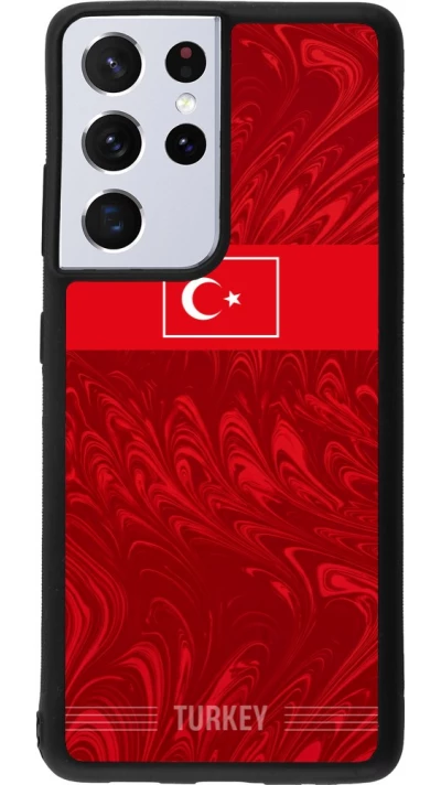 Samsung Galaxy S21 Ultra 5G Case Hülle - Silikon schwarz Türkei 2026 personalisierbares Fussballtrikot