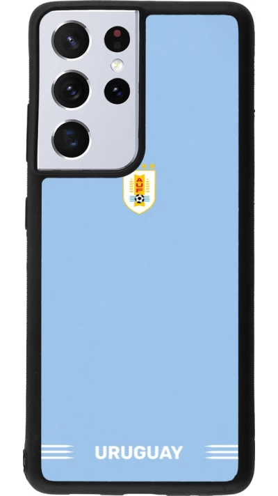 Samsung Galaxy S21 Ultra 5G Case Hülle - Silikon schwarz Uruguay 2026 personalisierbares Fussballtrikot
