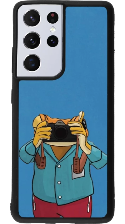 Samsung Galaxy S21 Ultra 5G Case Hülle - Silikon schwarz Frog with camera DTMF