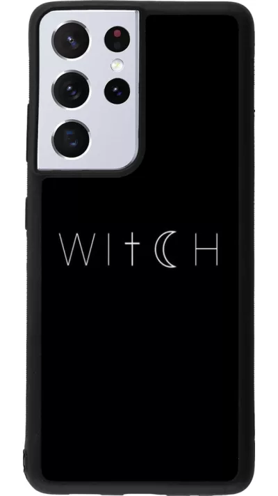 Samsung Galaxy S21 Ultra 5G Case Hülle - Silikon schwarz Halloween 22 witch word