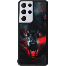 Samsung Galaxy S21 Ultra 5G Case Hülle - Silikon schwarz Halloween 2024 mad werewolf