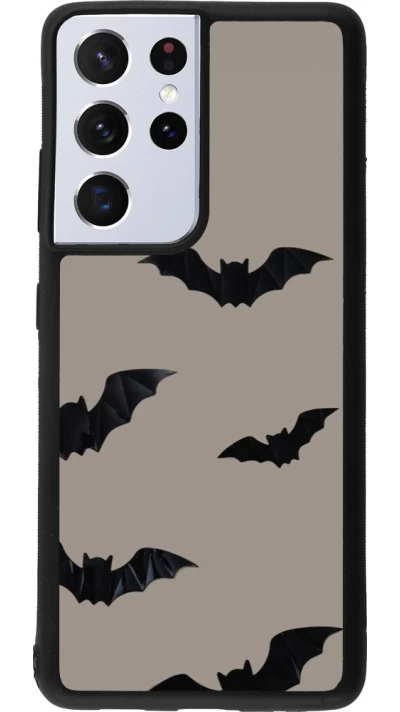 Coque Samsung Galaxy S21 Ultra 5G - Silicone rigide noir Halloween 2026 Bats