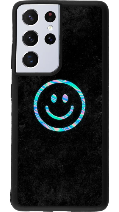 Samsung Galaxy S21 Ultra 5G Case Hülle - Silikon schwarz Happy smiley irisirt