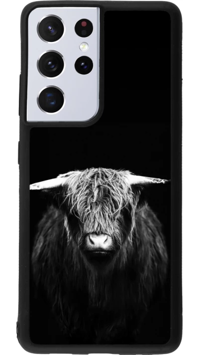 Samsung Galaxy S21 Ultra 5G Case Hülle - Silikon schwarz Highland calf black