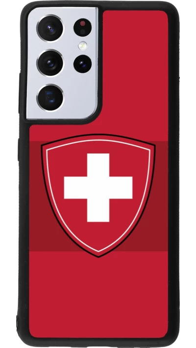 Samsung Galaxy S21 Ultra 5G Case Hülle - Silikon schwarz Hockey World Championship Ecusson Suisse