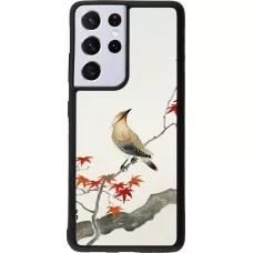 Samsung Galaxy S21 Ultra 5G Case Hülle - Silikon schwarz Japanese Bird
