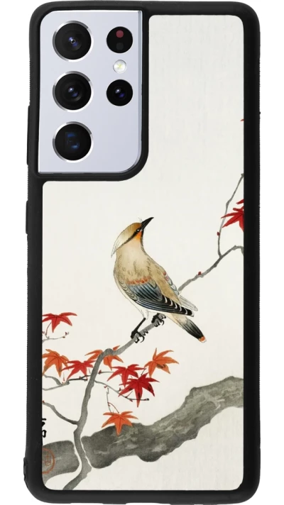 Samsung Galaxy S21 Ultra 5G Case Hülle - Silikon schwarz Japanese Bird