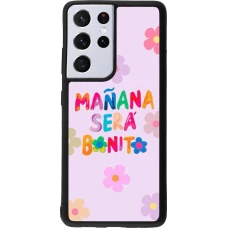 Samsung Galaxy S21 Ultra 5G Case Hülle - Silikon schwarz Karol G Manana sera bonito