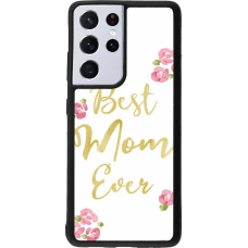 Samsung Galaxy S21 Ultra 5G Case Hülle - Silikon schwarz Mom 2024 best Mom ever