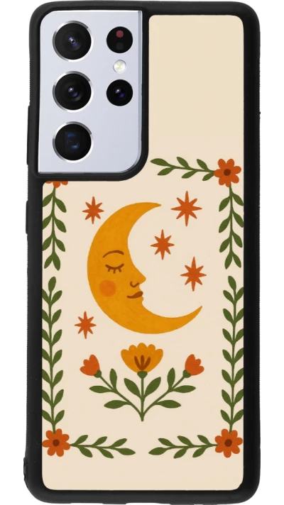 Samsung Galaxy S21 Ultra 5G Case Hülle - Silikon schwarz Half moon stamp 2026