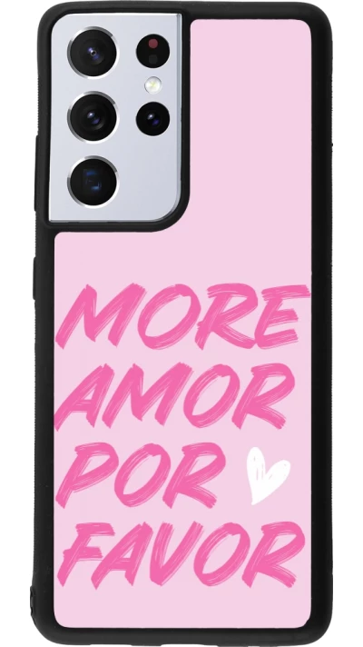 Samsung Galaxy S21 Ultra 5G Case Hülle - Silikon schwarz More amor porfavor