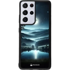 Samsung Galaxy S21 Ultra 5G Case Hülle - Silikon schwarz Ansicht des Nachthimmels