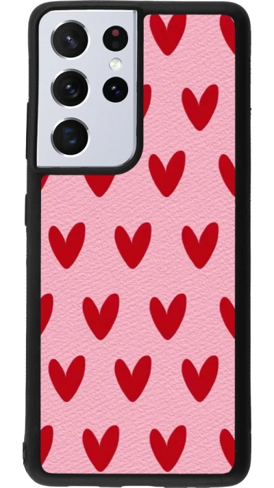 Samsung Galaxy S21 Ultra 5G Case Hülle - Silikon schwarz Saint Valentines Day 26 Pattern heart