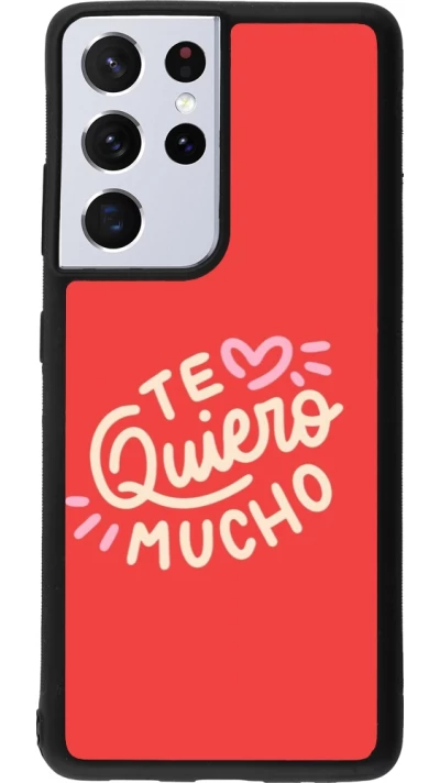 Samsung Galaxy S21 Ultra 5G Case Hülle - Silikon schwarz Saint Valentines Day 26 Te quiero mucho