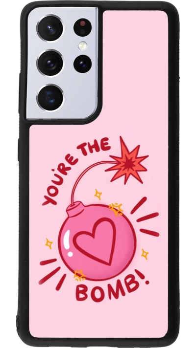 Samsung Galaxy S21 Ultra 5G Case Hülle - Silikon schwarz Saint Valentines Day 26 You are the bomb