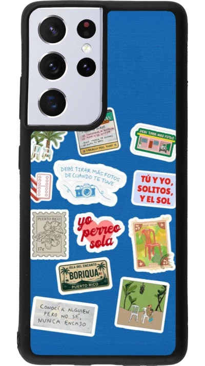 Samsung Galaxy S21 Ultra 5G Case Hülle - Silikon schwarz Seals of the Dominican Republic DTMF