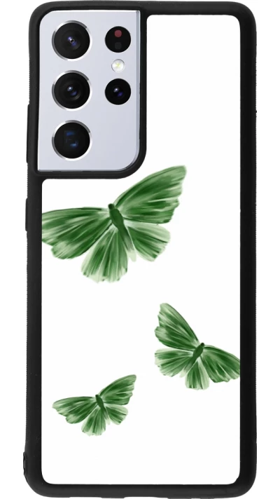 Samsung Galaxy S21 Ultra 5G Case Hülle - Silikon schwarz Butterflies Spring 2026