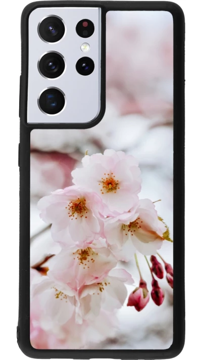 Samsung Galaxy S21 Ultra 5G Case Hülle - Silikon schwarz Cherry tree Spring 2026