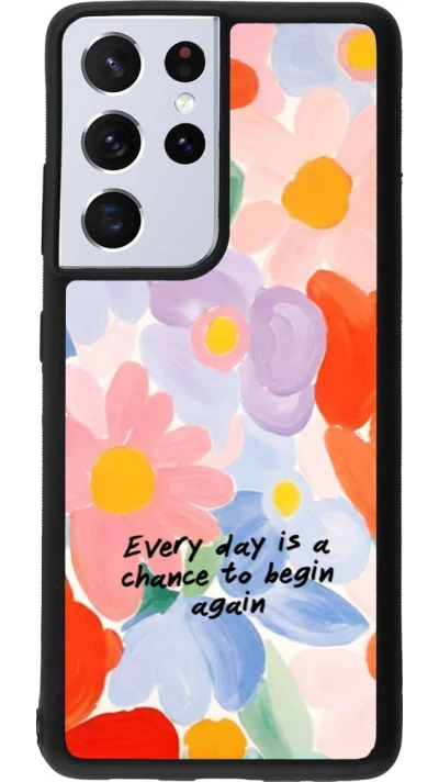 Samsung Galaxy S21 Ultra 5G Case Hülle - Silikon schwarz Every day is a chance Spring 2026