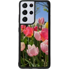 Samsung Galaxy S21 Ultra 5G Case Hülle - Silikon schwarz Tulips Spring 2026