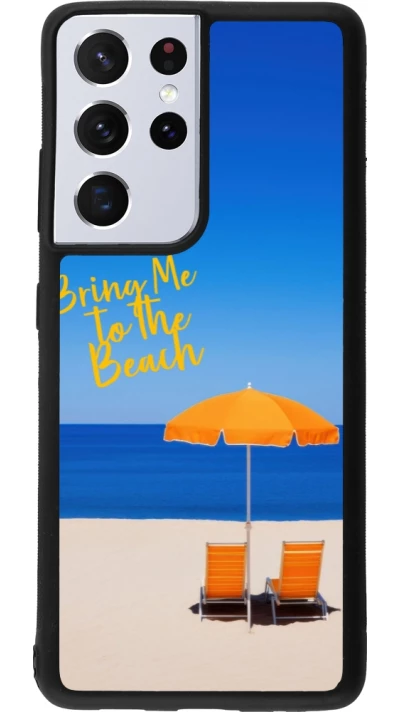 Samsung Galaxy S21 Ultra 5G Case Hülle - Silikon schwarz Summer 2025 Bring me to the beach