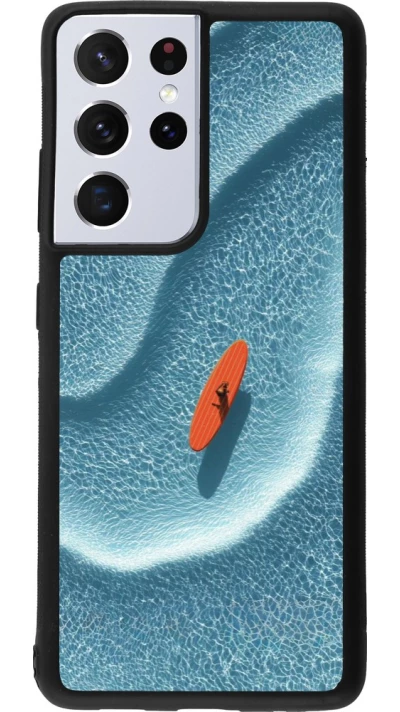 Samsung Galaxy S21 Ultra 5G Case Hülle - Silikon schwarz Orange surf Summer 2026